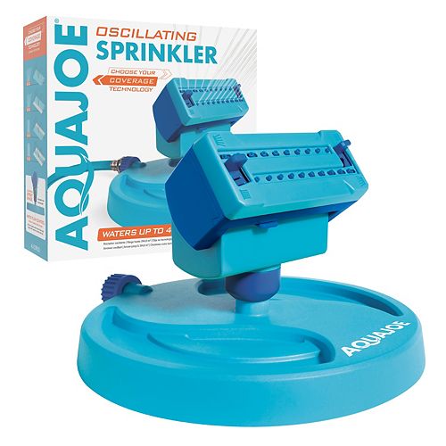 Aqua Joe 20-Nozzle Max Coverage Adjustable Gear Driven Oscillating Sprinkler