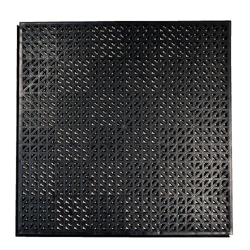 Techno Lok 18 in. x 18 in. Black PVC Garage Floor Tile (18-Pack)