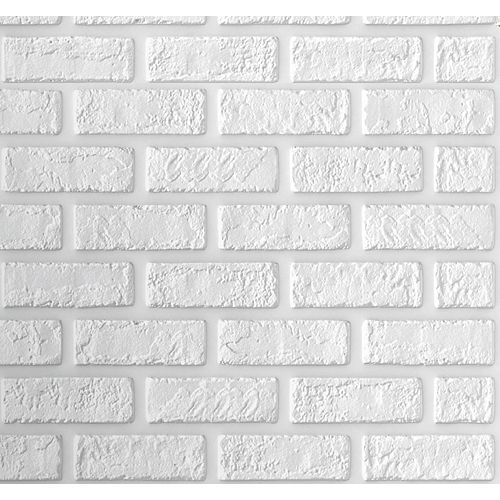 Dundee Deco Falkirk Jura III 28-inch x 28-inch Peel & Stick Decorative Wall Panel in White  (5-Pack)