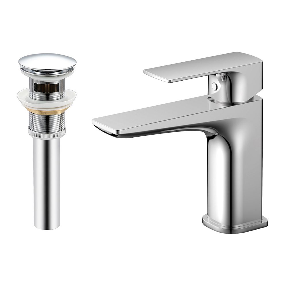 Transform Denver Single Handle Bathroom Faucet In Chrome With Pop Up Drain The Home Depot Canada