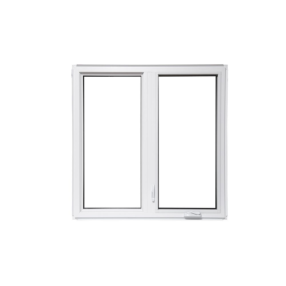 Farley Windows 60inch x 60inch Casement FixedLeft White Window with Vertex3 Technology