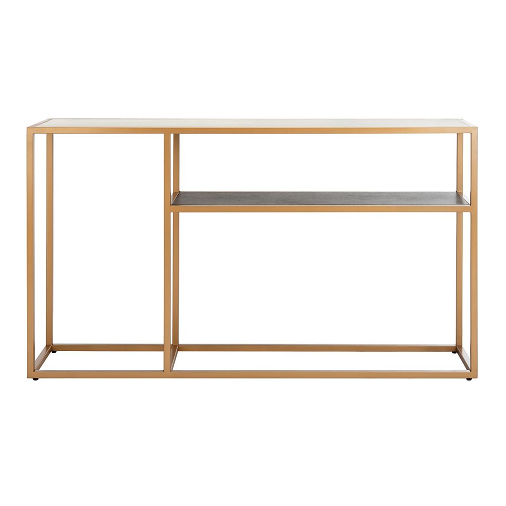 Safavieh Octavia Console Table in Beige/Black/Gold The Home Depot Canada