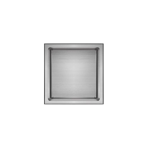 akuaplus Bath Shower Niche - 12-inch x 12-inch, Polished Stainless Steel