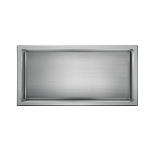 akuaplus Bath Shower Niche - 12-inch x 24-inch, Polished Stainless Steel