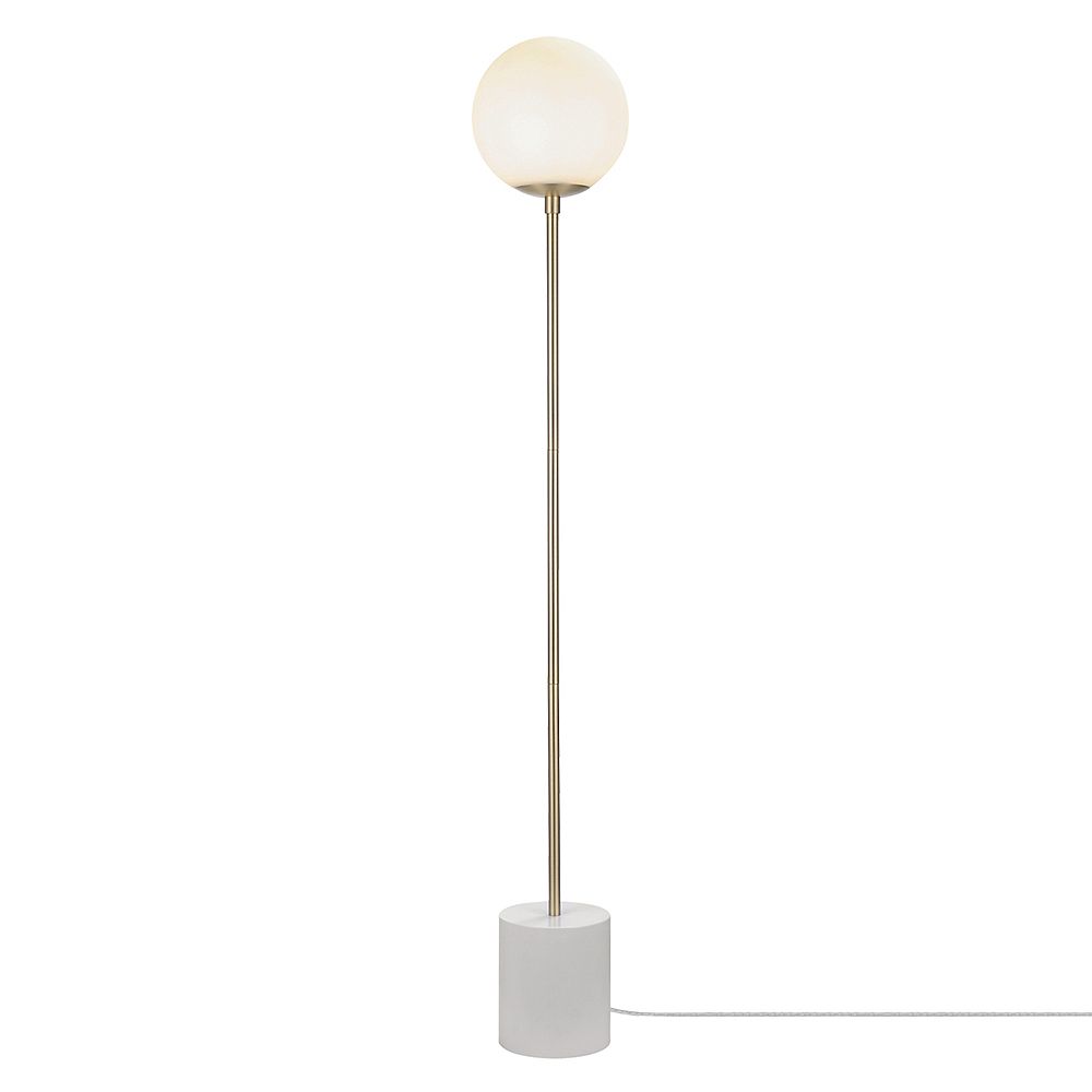 Globe Electric Celestia 63 Floor Lamp Matte Brass Frosted Glass Shade White Cylinder B The Home Depot Canada Globe Electric Celestia 63 Floor Lamp, Frosted Glass Floor Lamp