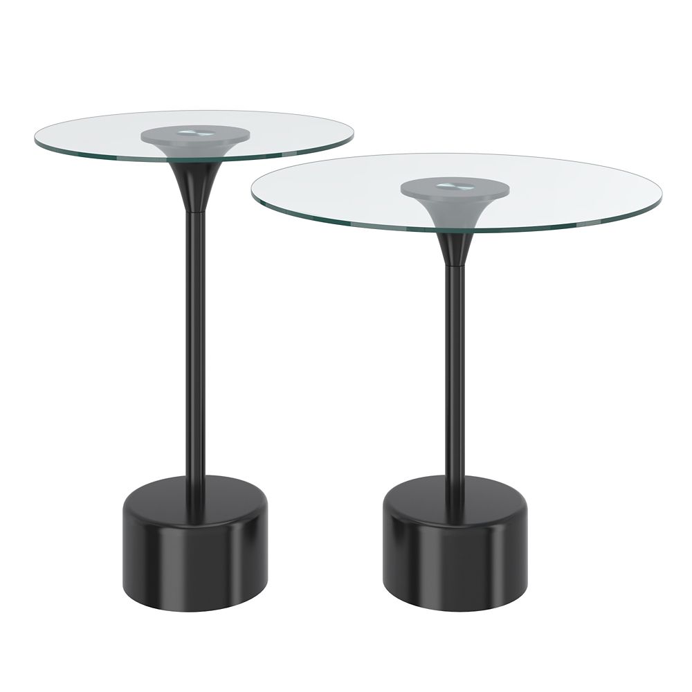 Nspire Contemporary Set Of 2 Accent Tables Black The Home Depot Canada   P 1001652123 