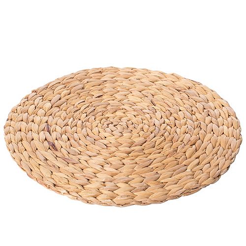 15 inch Decorative Weave Water Hyacinth Round Mat Charger Plates for Dining Table