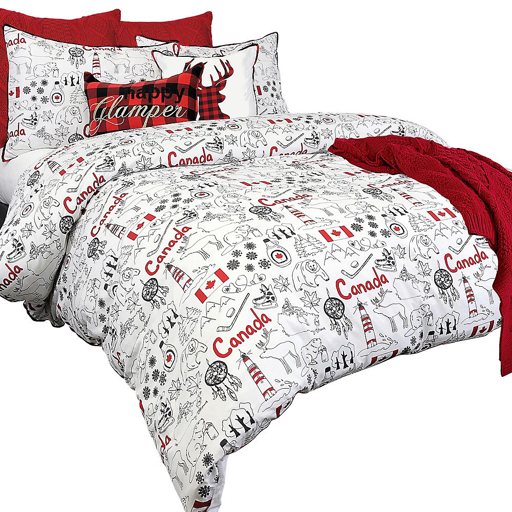 North Canadian Iconic Animals, Queen Size Duvet Cover Canada