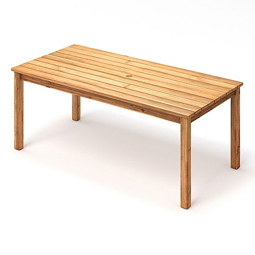 70.5 in. L x 33.8 in W x 27.6 in. H PENINSULA Table, Golden Teak