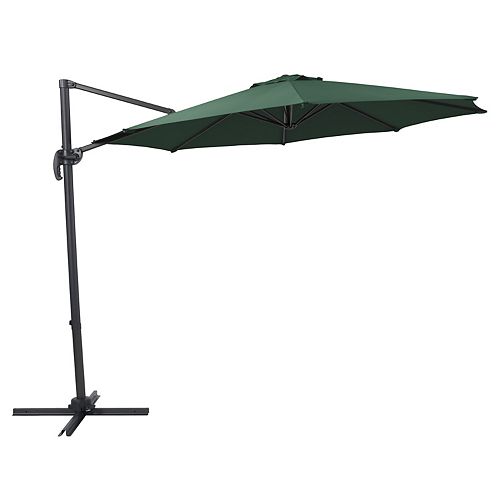 Corliving CorLiving Dark Green Offset Patio Umbrella