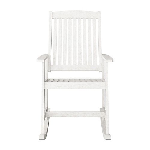 CorLiving Miramar Whitewashed Hardwood Outdoor Rocking Chair