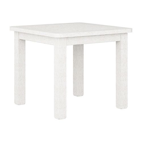 Corliving CorLiving Miramar Whitewashed Hardwood Outdoor Side Table