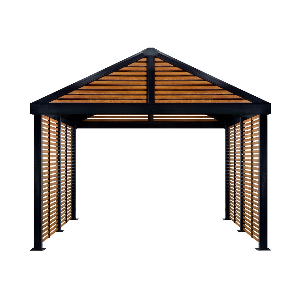 Sojag Boda 12 ft. X 12 ft. Sun Shelter in Wood finish The Home Depot