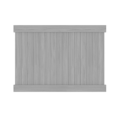 6X8 5.5 inch Grey Vinyl Fence Privacy Panel