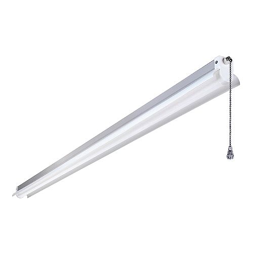 4 ft. White Integrated LED Shop Light, 4000 Lumens, 4000K Cool White, 120V