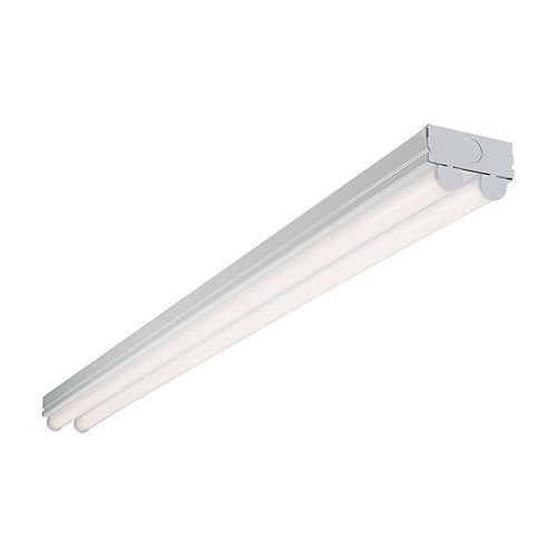 4 ft. 2-Light Linear White Integrated LED Ceiling Strip Light with 4400 Lumens, 4000K