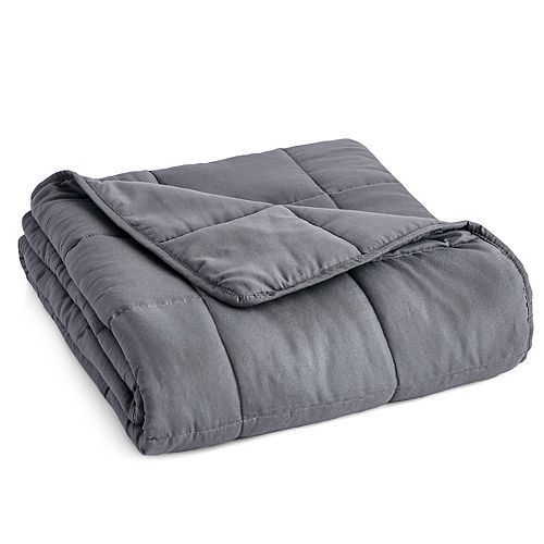 Microfiber Weighted Blanket 12 lb Charcoal