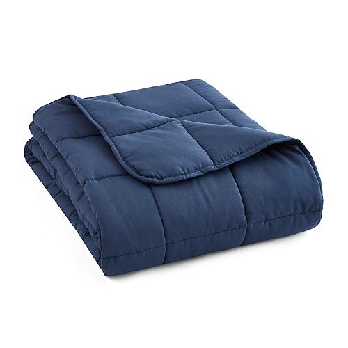 PRIMA COMFORT Microfiber Weighted Blanket 12 lb Navy