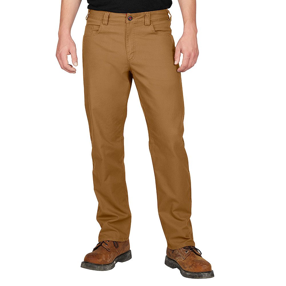 Milwaukee Tool Men's 40 in. x 32 in. Khaki Cotton/Polyester/Spandex HD