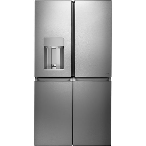 27.4 Cu. Ft. Smart Quad-Door Refrigerator in Platinum Glass