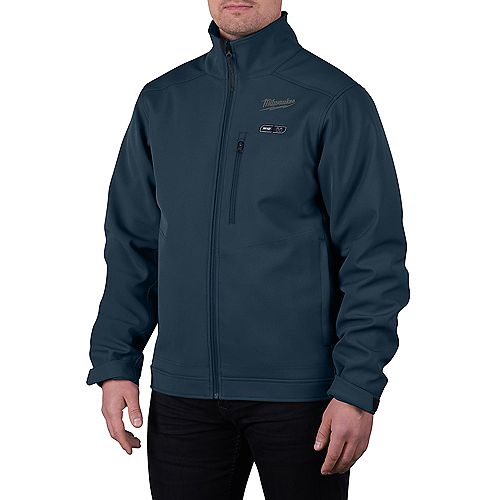 Men's Large M12 12V Cordless TOUGHSHELL Navy Blue Heated Jacket with (1) 3.0 Ah Battery and Charger