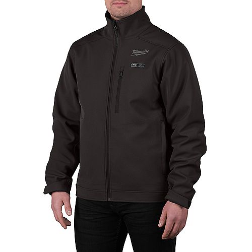 Men's Large M12 12V Cordless TOUGHSHELL Black Heated Jacket with (1) 3.0 Ah Battery and Charger