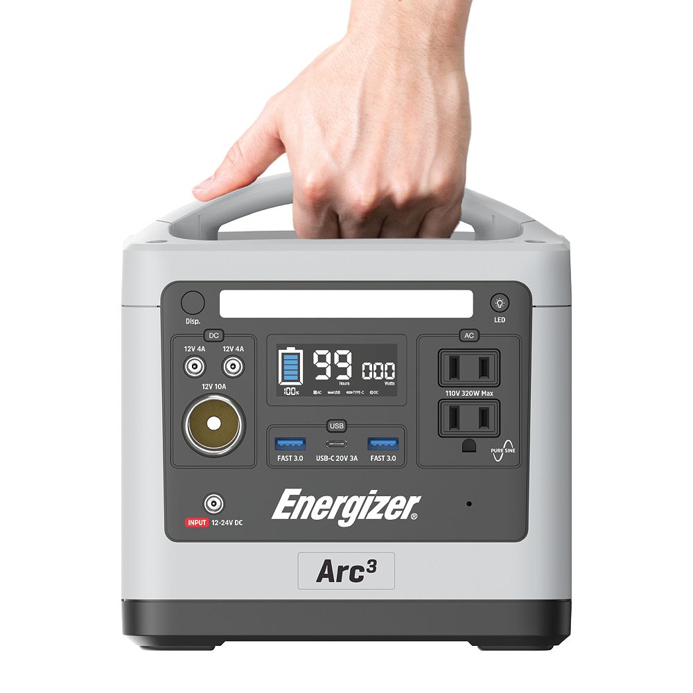 Energizer Arc3 Portable Power Station 300Wh, 350W Lithiumiron