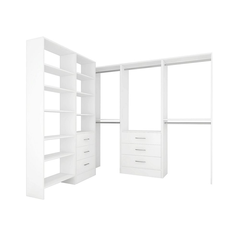 Home Decorators Collection Walk In Closet Organizer H85.75inch x W93inch x W96inch x D1