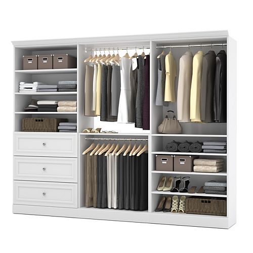 Versatile 108W Closet Organizer in white