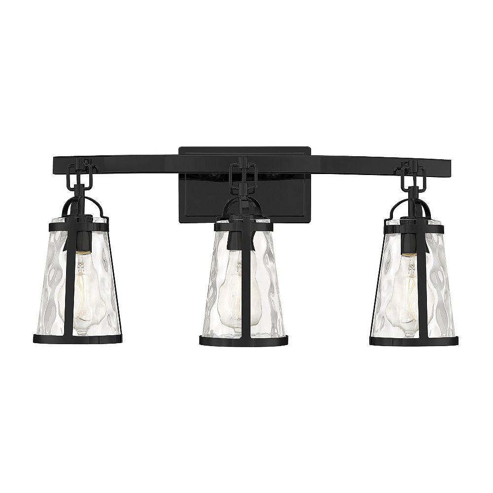 Filament Design 3Light Black Bath Vanity Light The Home Depot Canada