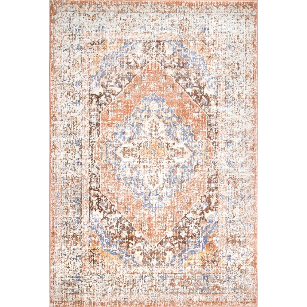 nuLOOM Vintage Kate Medallion Beige 10 ft. x 14 ft. Indoor Area Rug