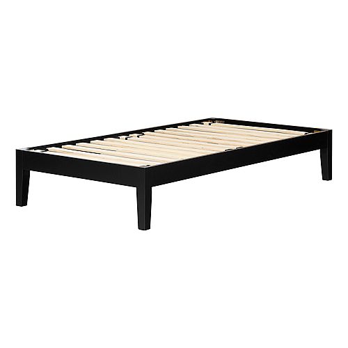 Vito Bed 41.5 pouces x 77.75 pouces x 14 pouces Wood in Pure Black/Black