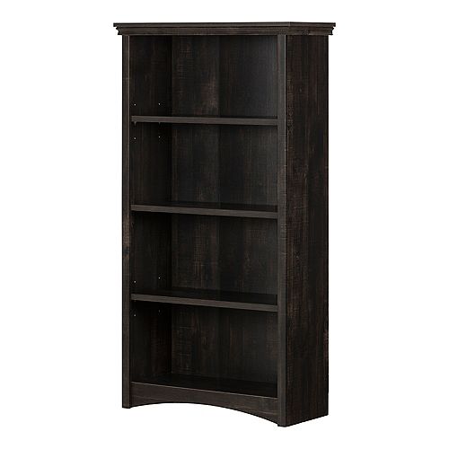 Gascony Bookcase 31.25 pouces x 12.75 pouces x 57.75 pouces Laminated Particleboard in Rubbed Black/