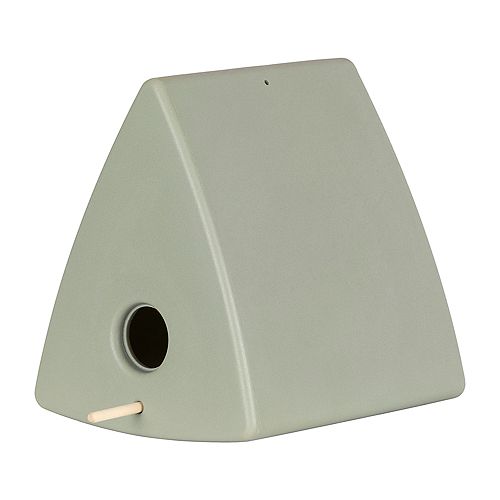 Dalya 10.5 in Sage Green in Polyethylene resin Triangle Decorative Birdhouse