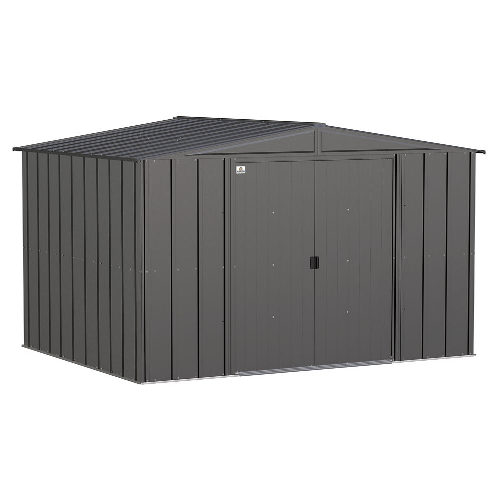 Arrow Arrow Classic Steel Storage Shed 10x8 Gris anthracite Home