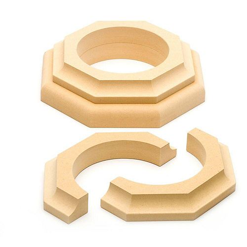 4 in. Dia Paintable MDF Cap and Base Set