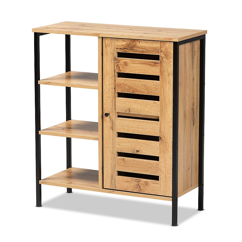 Baxton Studio Vander 5 Shelf Shoe Cabinet In Oak Brown And Black The Home Depot Canada Baxton Studio Vander 5 Shelf Shoe, Baxton Shoe Cabinet Home Depot