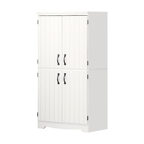 Farnel 62.5-inches x 33-inches x 19.5-inches Armoire in Pure White