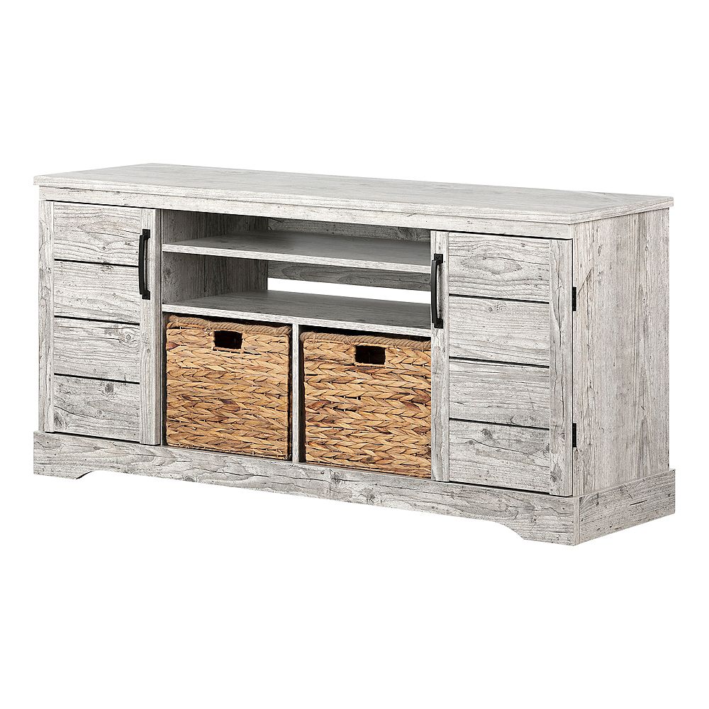South Shore Fitcher TV Stand 57.75 pouces x 17.5 pouces x 27.75 pouces