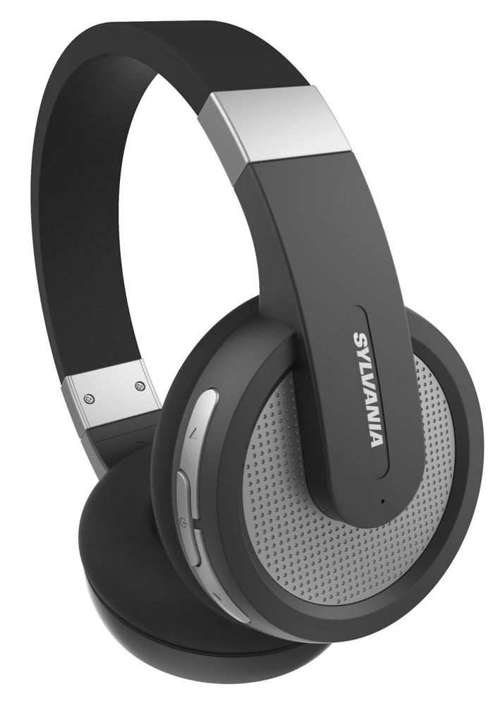 Sylvania FullSized Bluetooth Stereo Headphones with Microphone Black