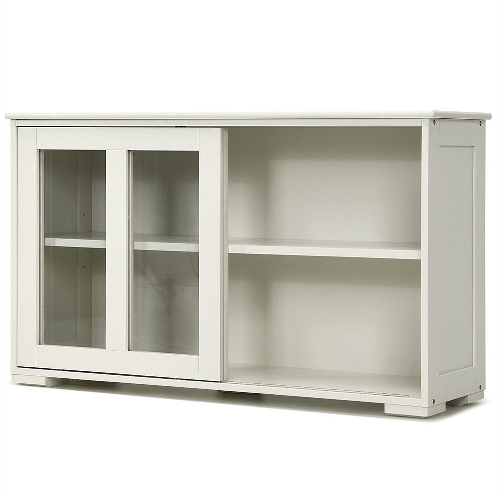 Costway Storage Cabinet Sideboard Buffet Cupboard Glass Sliding Door Pantry Kitchen New The Home Depot Canada Costway Storage Cabinet Sideboard, Glass Storage Cabinet For Kitchen