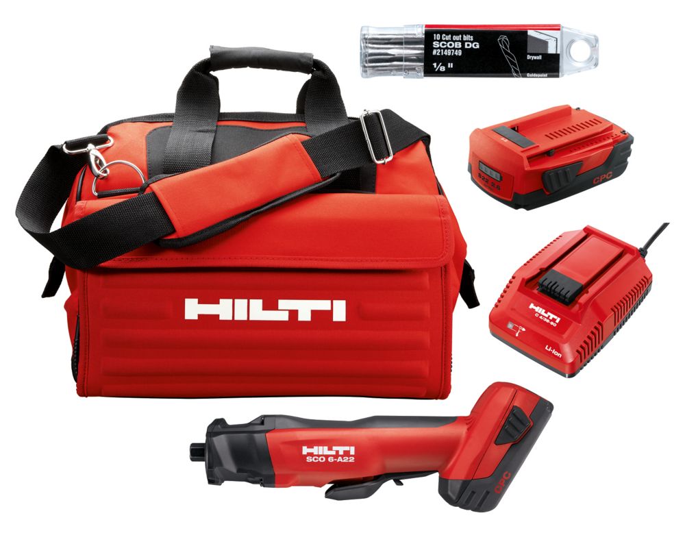 Hilti 22Volt LithiumIon Cordless Brushless SCO 6 CutOut Tool Kit