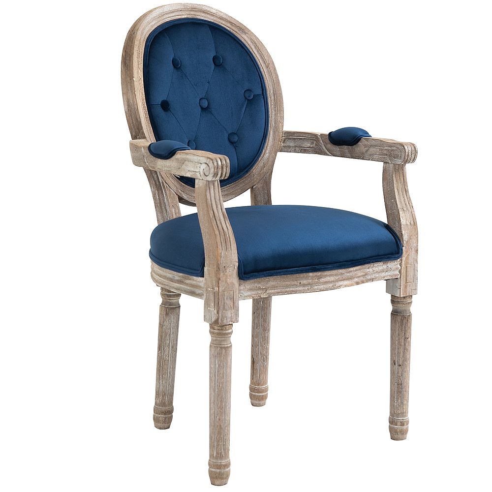 Classical Upholstered Dining Chair w/ Armrest Dining