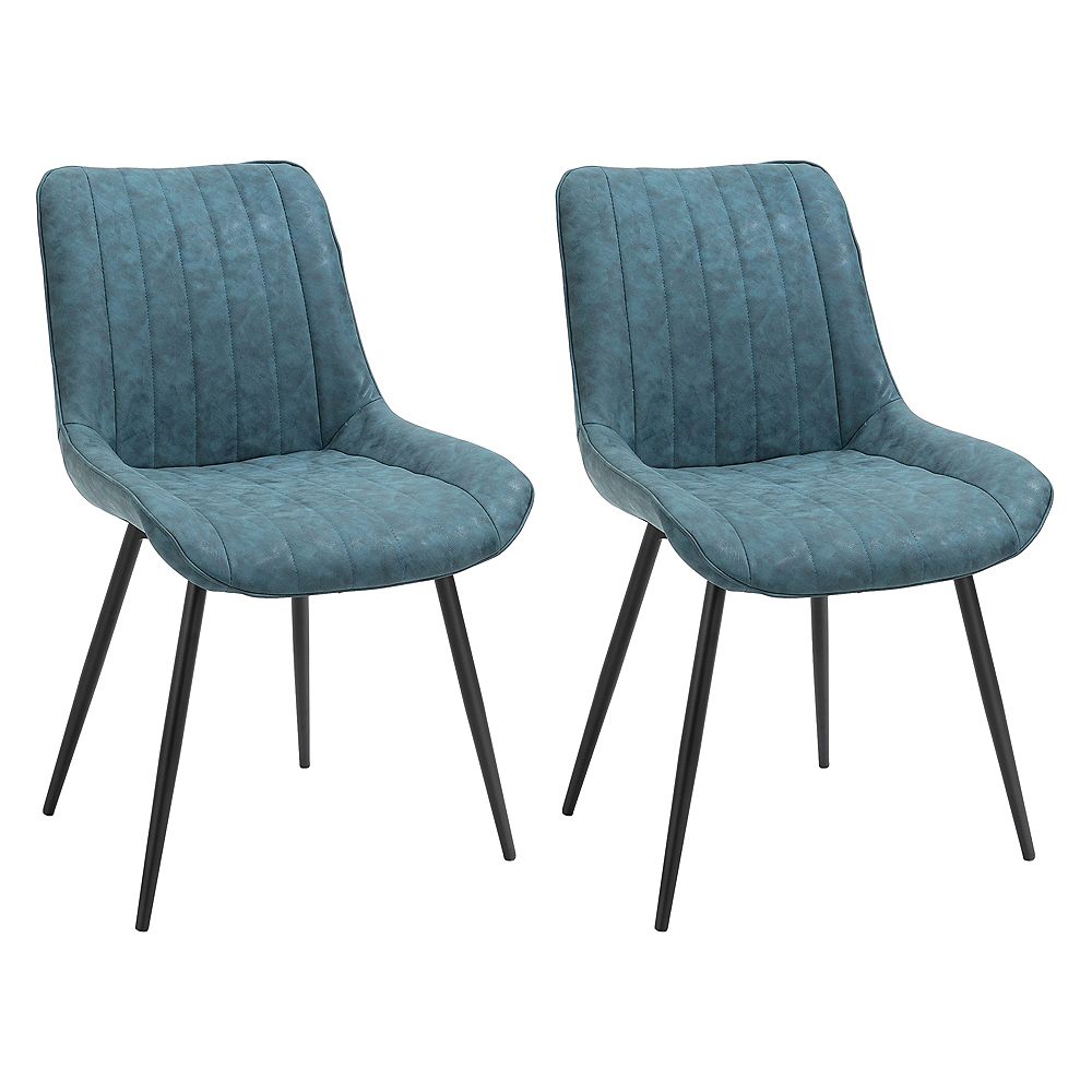 Dining Chairs, Set of 2, PU Upholstered Accent Chairs