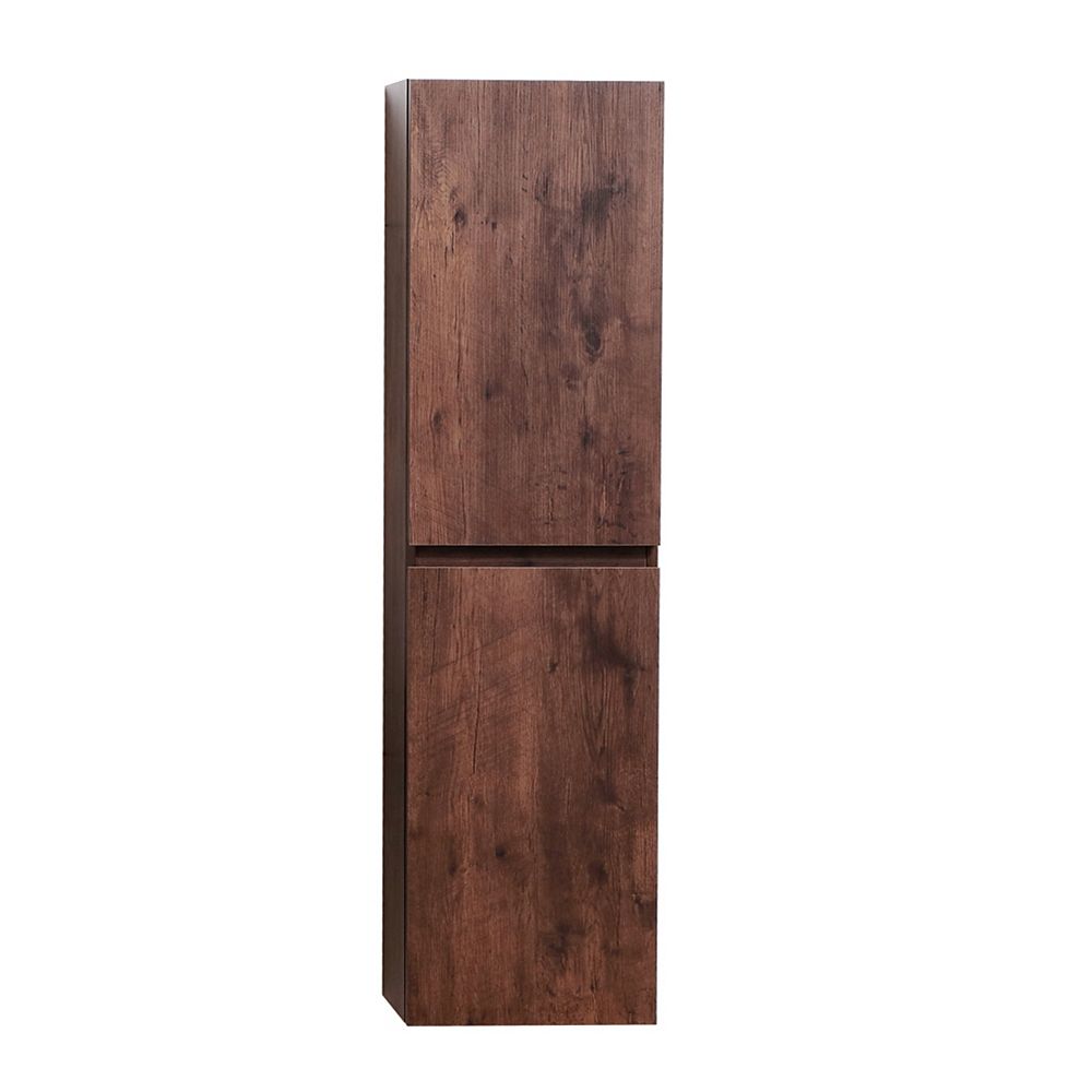 akuaplus WallMounted Linen 2 Doors Rosewood Finish The