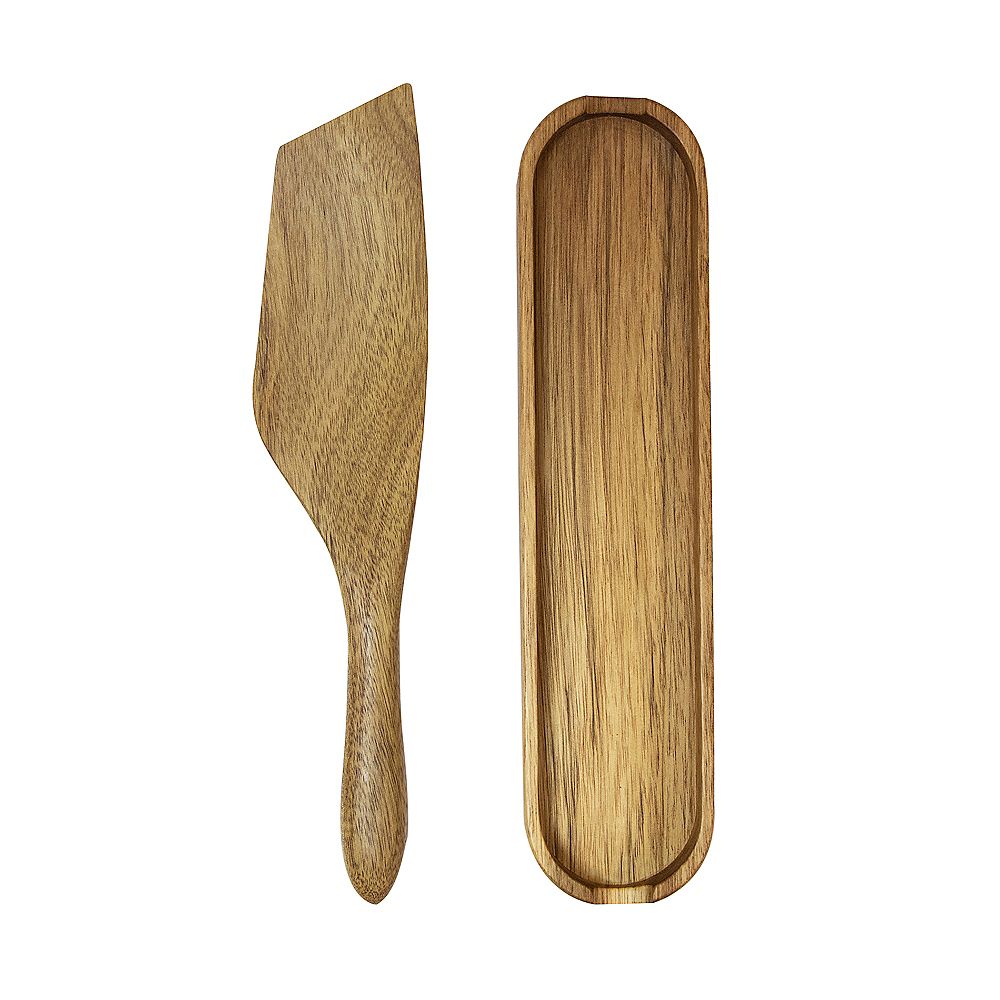 Kalorik Mad Hungry 2pc Acacia Wood Spurtle Set, Natural The Home