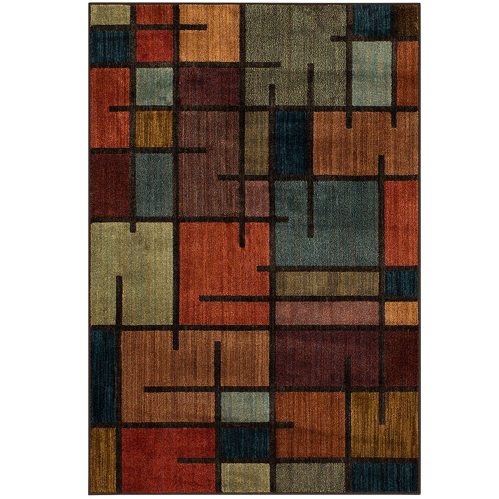 Mohawk Home Fairfield Charcoal 5 ft. x 7 ft. Geometric Indoor Area Rug The Home Depot Canada