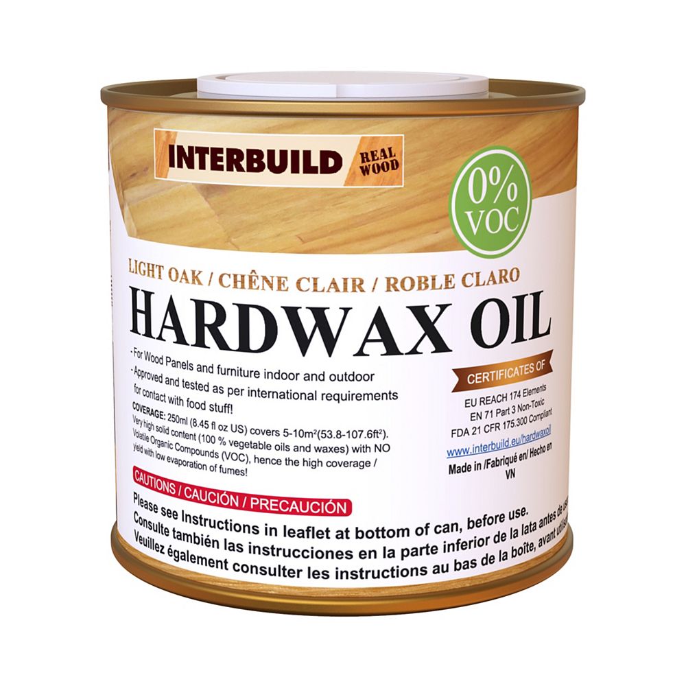 Interbuild Hardwax Wood Oil Food Safe Voc Free Carbon Neutral Light