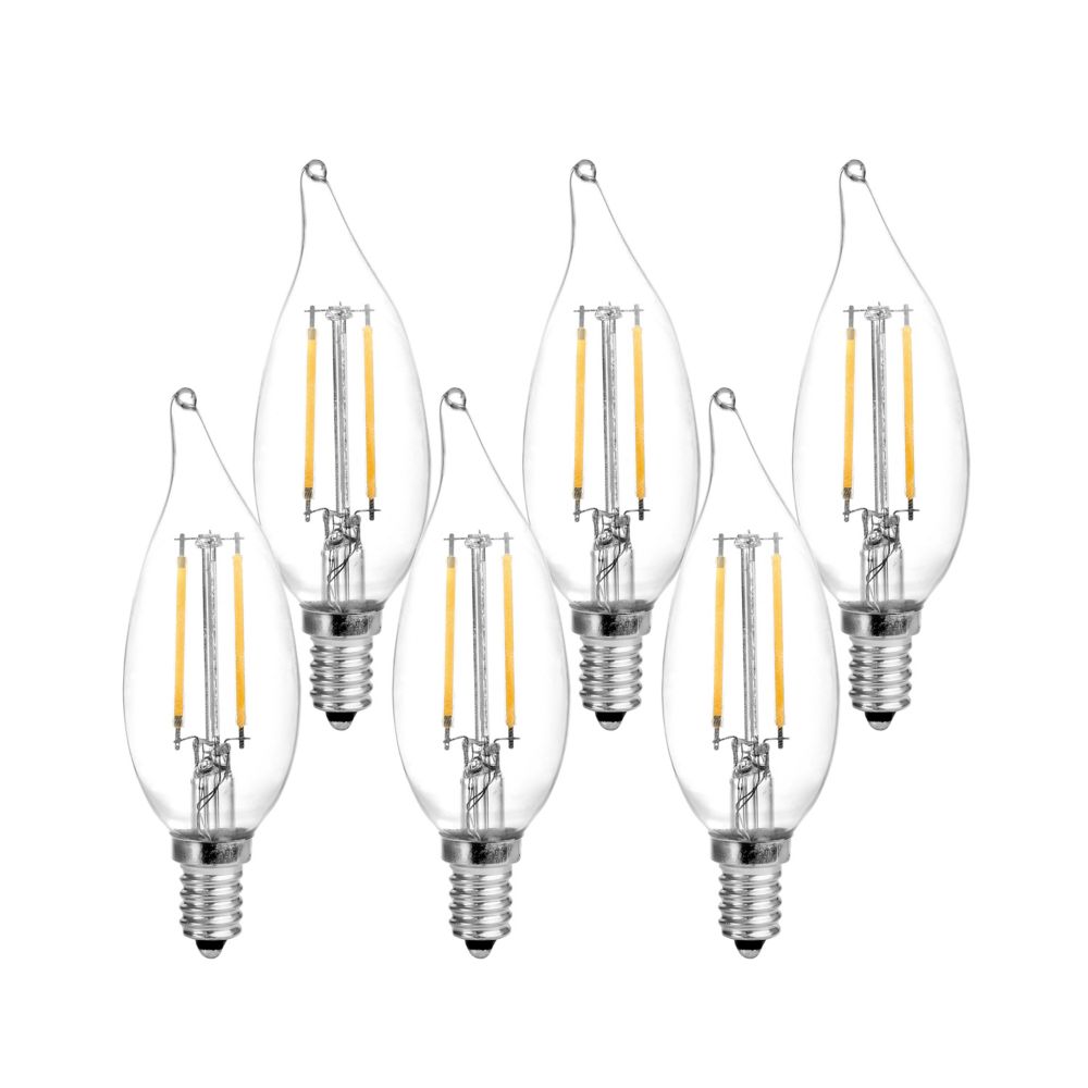 Luminus 40 Watt Equivalent B11 E12 Base Dimmable Filament Bulb With ...