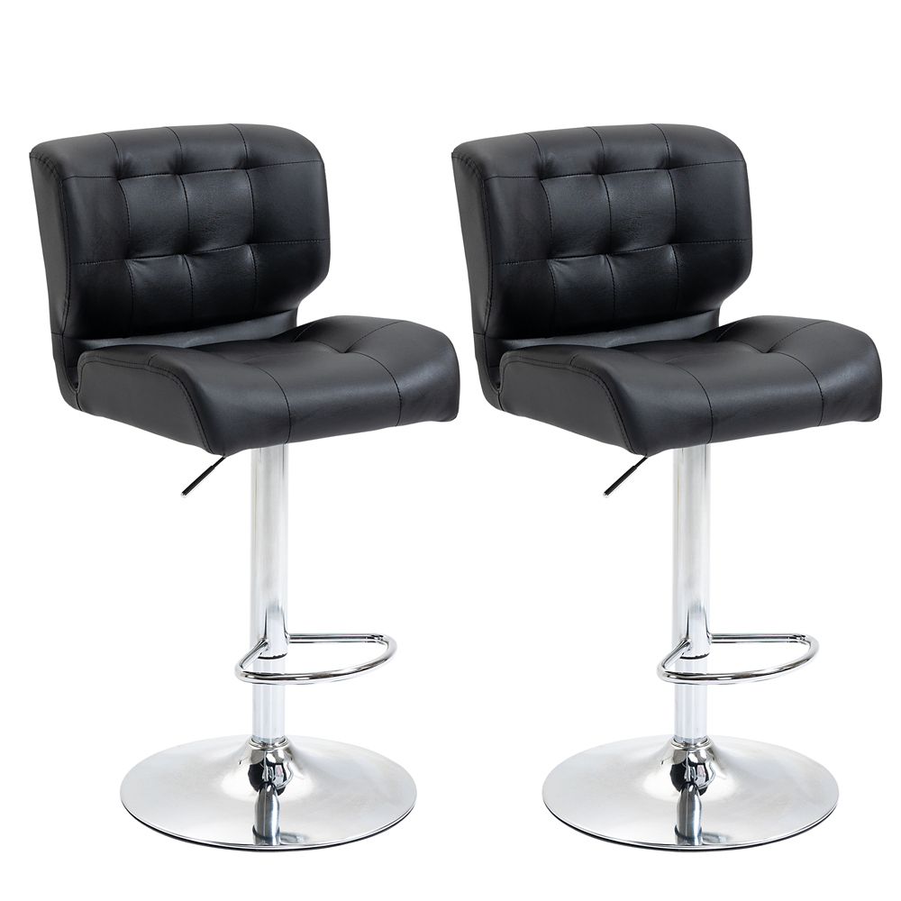 Bar stools Set of 2 Adjustable Height Swivel Bar Chairs with